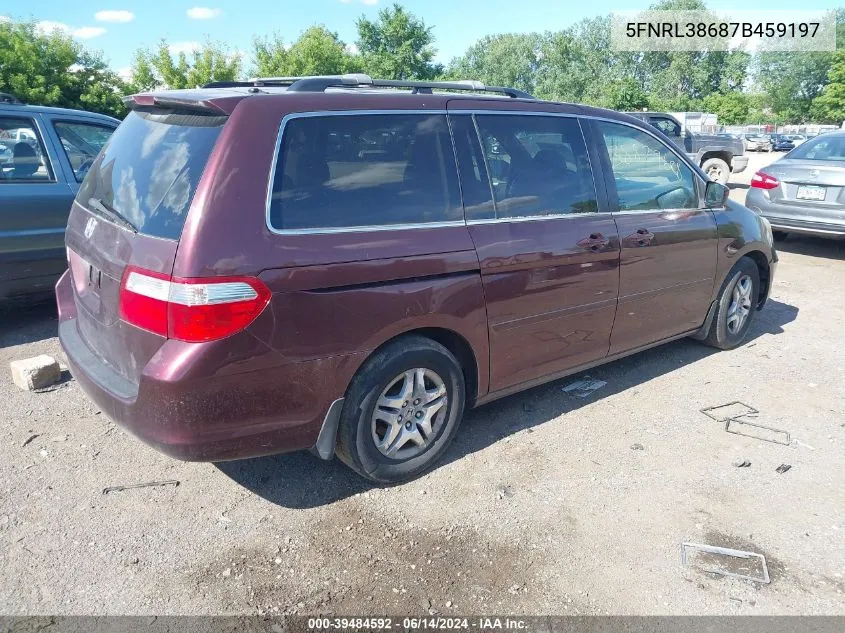 5FNRL38687B459197 2007 Honda Odyssey Ex-L