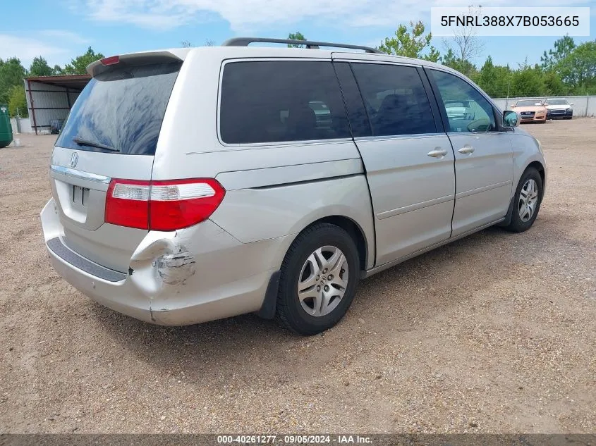 2007 Honda Odyssey Touring VIN: 5FNRL388X7B053665 Lot: 40261277