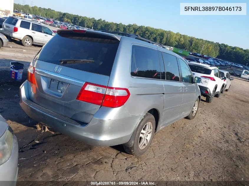 2007 Honda Odyssey Touring VIN: 5FNRL38897B046173 Lot: 40288763