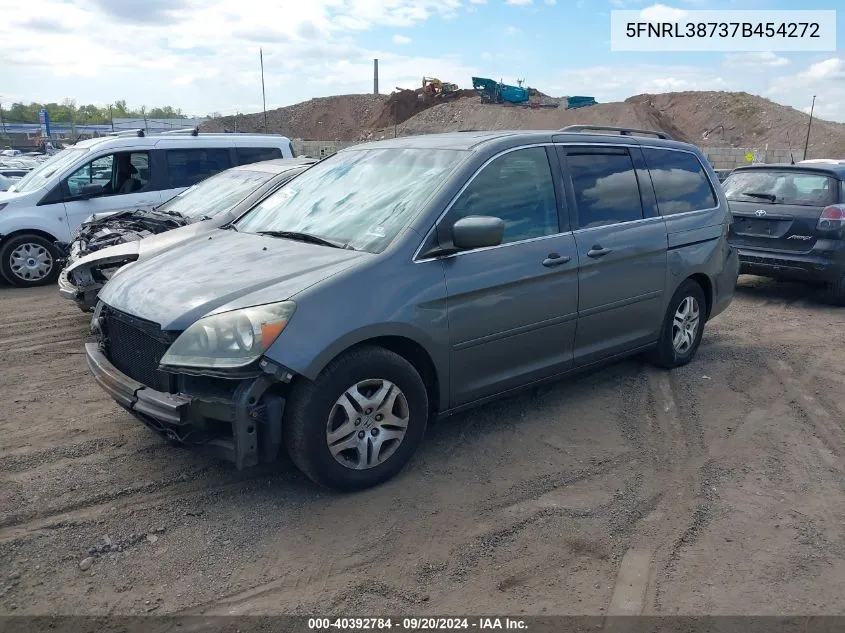 2007 Honda Odyssey Ex-L VIN: 5FNRL38737B454272 Lot: 40392784