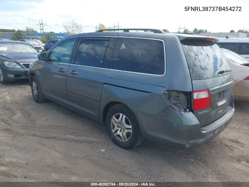 2007 Honda Odyssey Ex-L VIN: 5FNRL38737B454272 Lot: 40392784