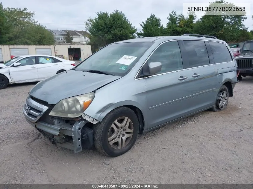 5FNRL38777B023658 2007 Honda Odyssey Exl