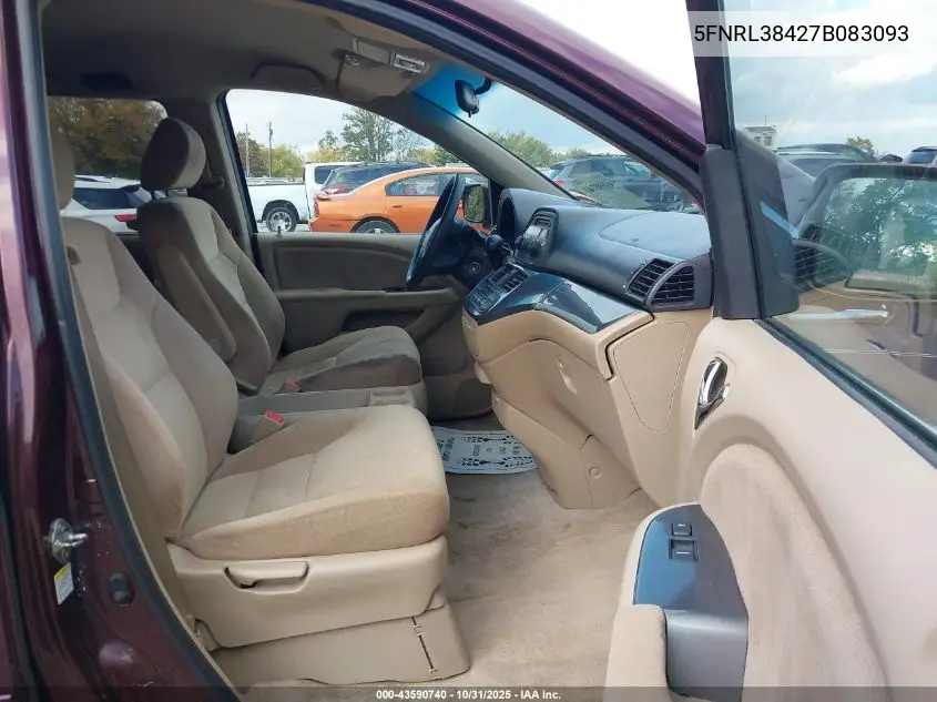 5FNRL38427B083093 2007 Honda Odyssey Ex