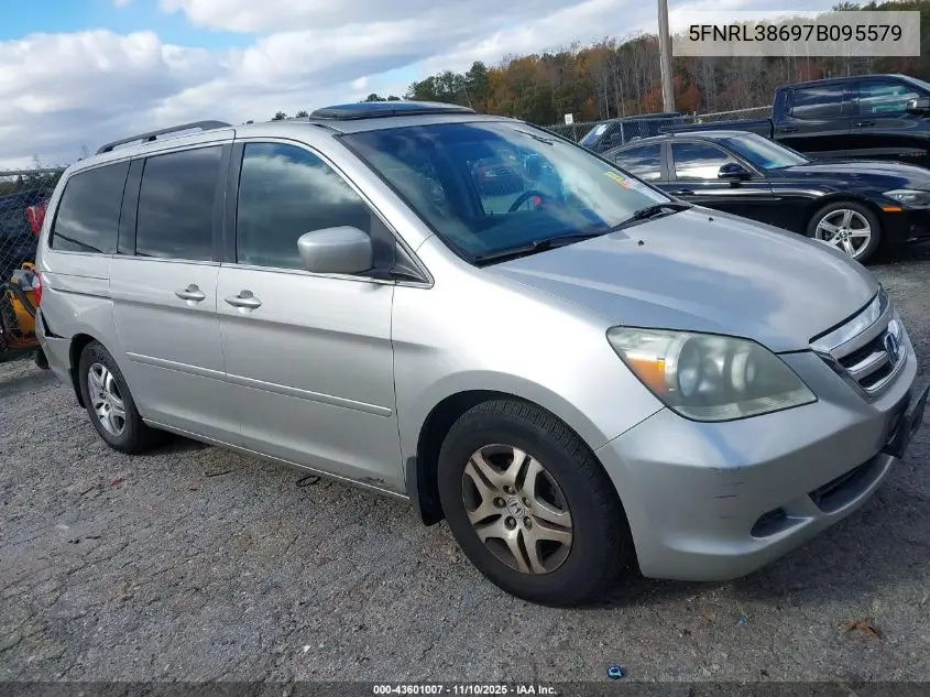 5FNRL38697B095579 2007 Honda Odyssey Ex-L