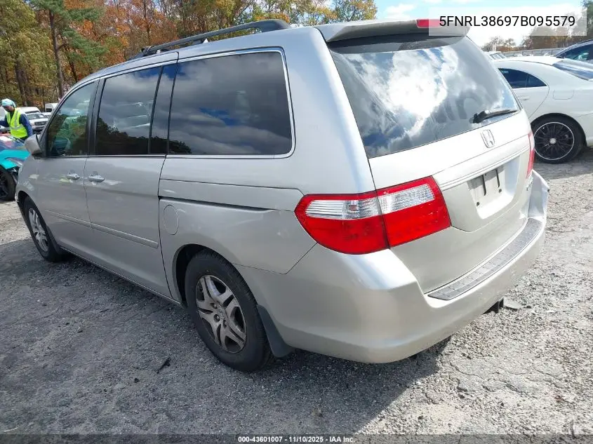 5FNRL38697B095579 2007 Honda Odyssey Ex-L