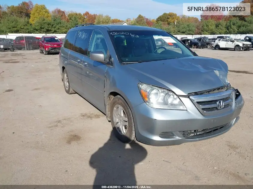 5FNRL38657B123023 2007 Honda Odyssey Ex-L