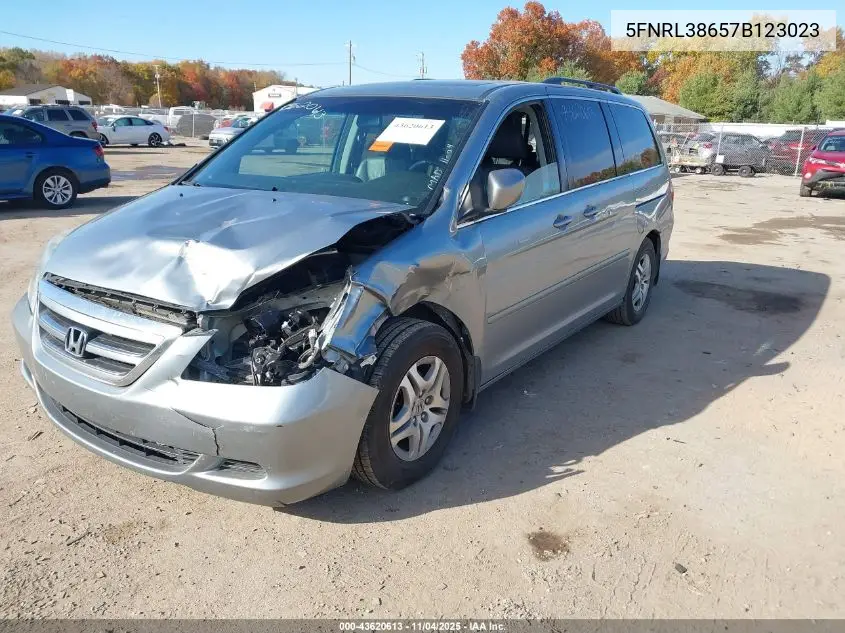 5FNRL38657B123023 2007 Honda Odyssey Ex-L