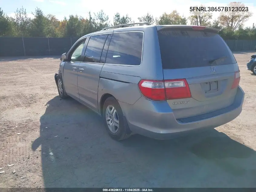 5FNRL38657B123023 2007 Honda Odyssey Ex-L