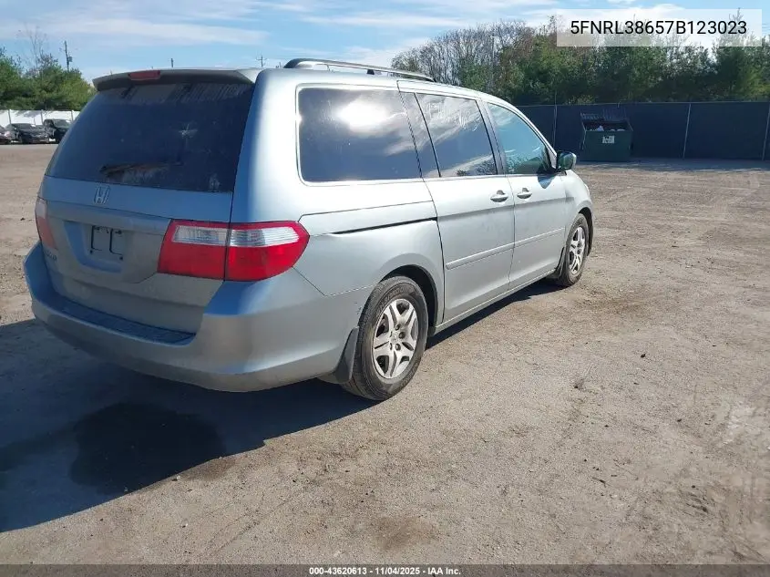 5FNRL38657B123023 2007 Honda Odyssey Ex-L