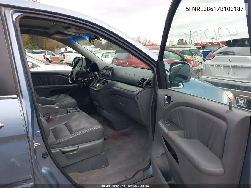 5FNRL38617B103187 2007 Honda Odyssey Ex-L