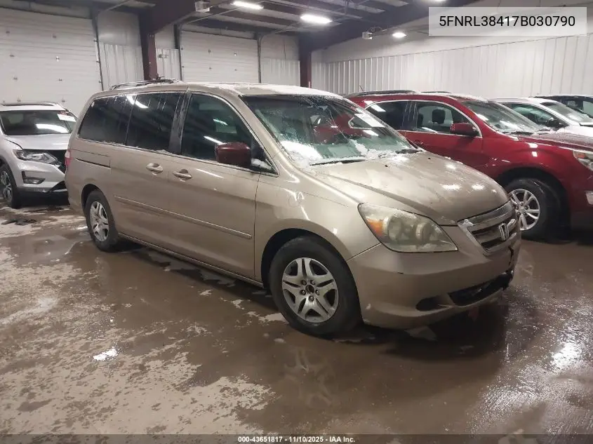 5FNRL38417B030790 2007 Honda Odyssey Ex
