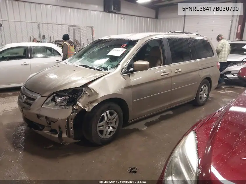 5FNRL38417B030790 2007 Honda Odyssey Ex