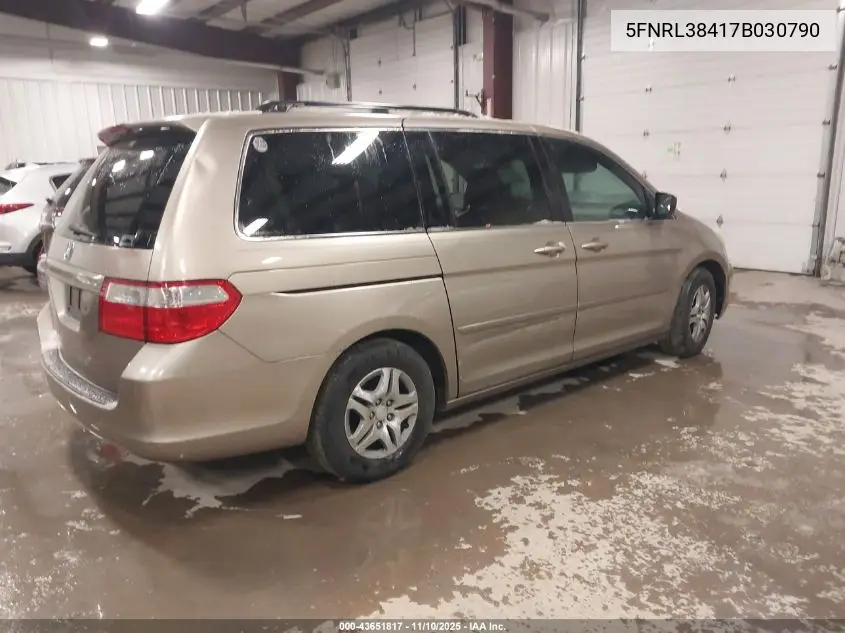 5FNRL38417B030790 2007 Honda Odyssey Ex