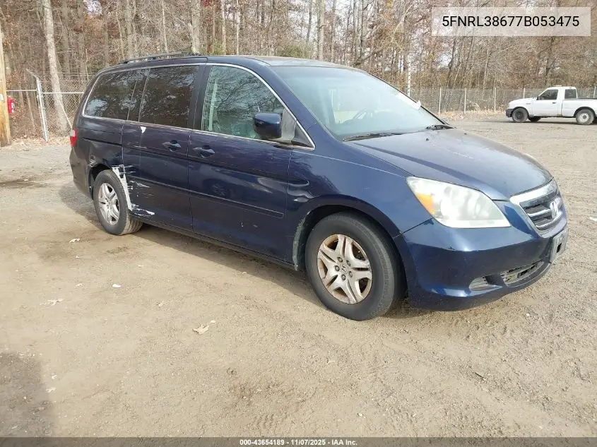 5FNRL38677B053475 2007 Honda Odyssey Ex-L