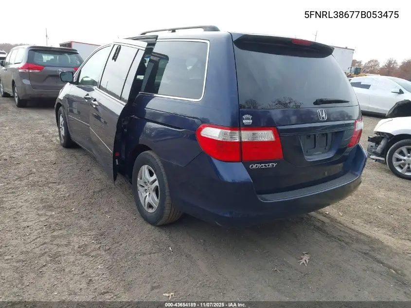 5FNRL38677B053475 2007 Honda Odyssey Ex-L