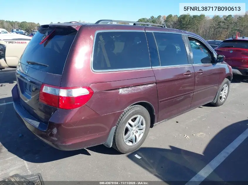 5FNRL38717B090613 2007 Honda Odyssey Ex-L