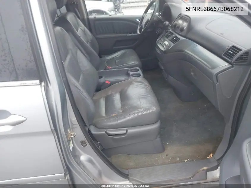 5FNRL38667B068212 2007 Honda Odyssey Ex-L
