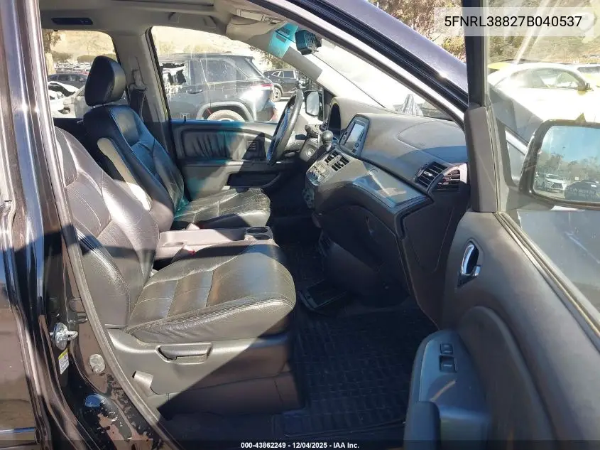 5FNRL38827B040537 2007 Honda Odyssey Touring