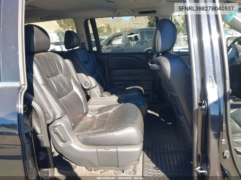 5FNRL38827B040537 2007 Honda Odyssey Touring