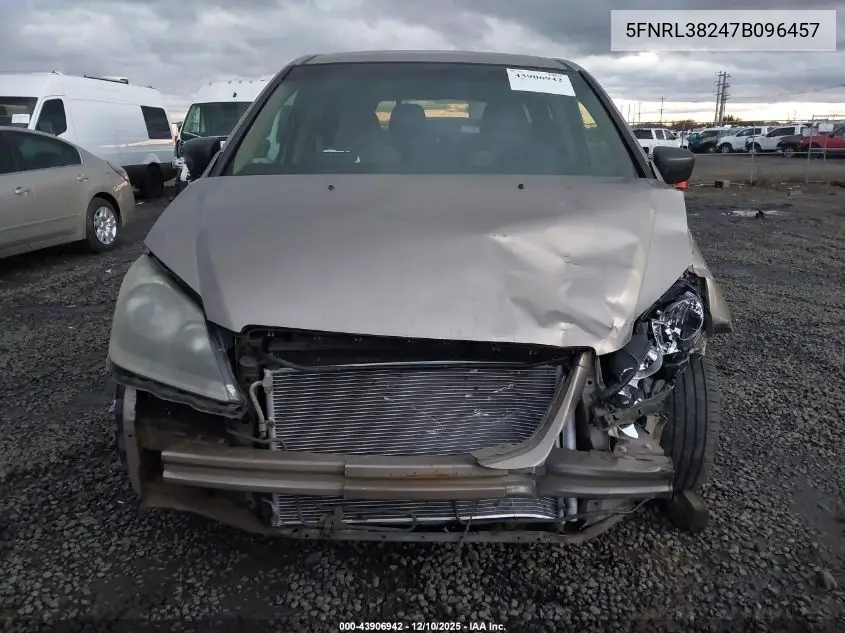 5FNRL38247B096457 2007 Honda Odyssey Lx
