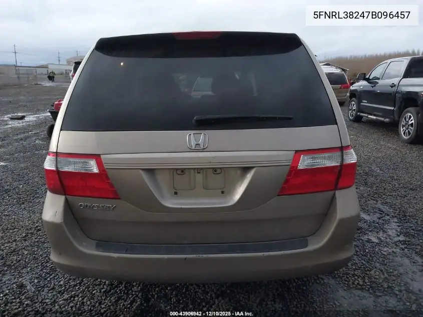 5FNRL38247B096457 2007 Honda Odyssey Lx