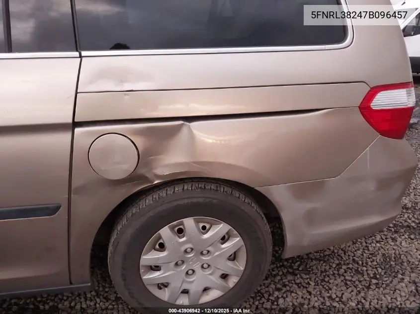5FNRL38247B096457 2007 Honda Odyssey Lx