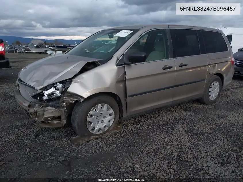 5FNRL38247B096457 2007 Honda Odyssey Lx