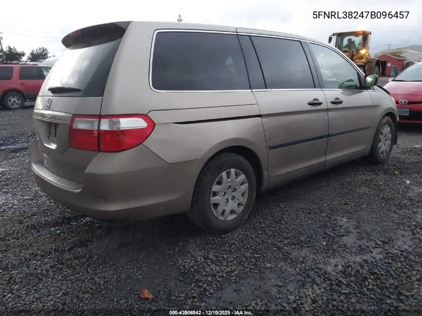 5FNRL38247B096457 2007 Honda Odyssey Lx