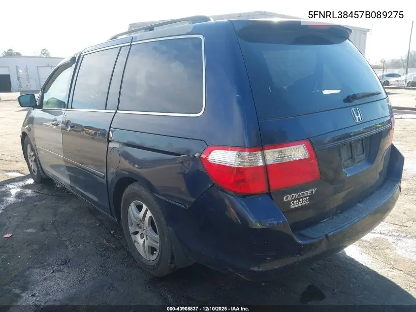 5FNRL38457B089275 2007 Honda Odyssey Ex
