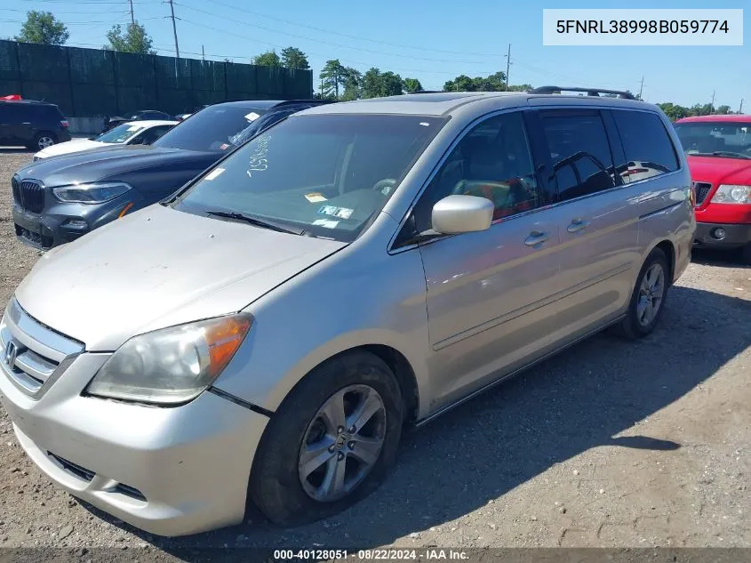 5FNRL38998B059774 2008 Honda Odyssey Touring