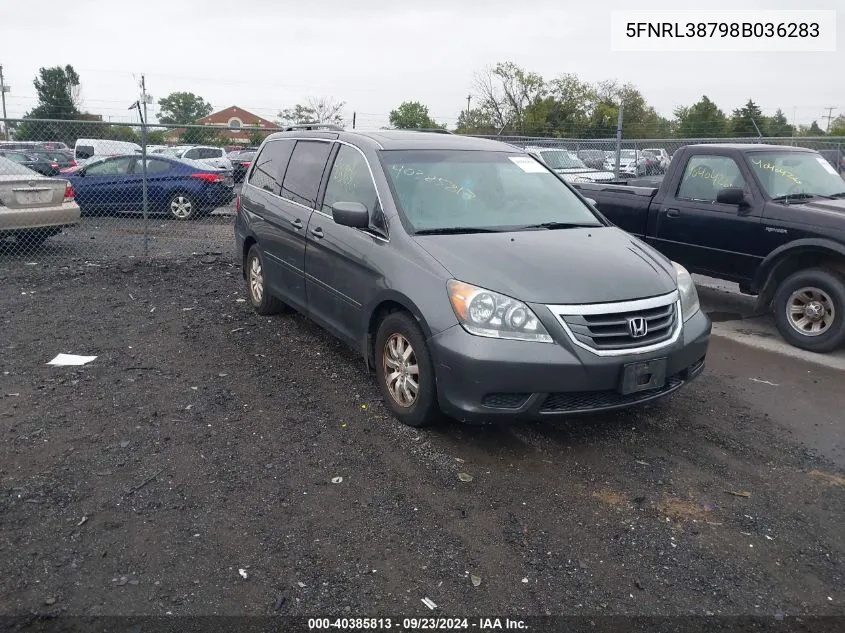 5FNRL38798B036283 2008 Honda Odyssey Ex-L