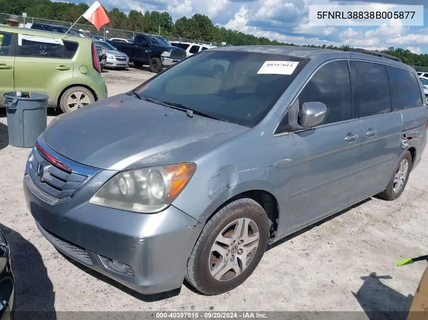 5FNRL38838B005877 2008 Honda Odyssey Touring