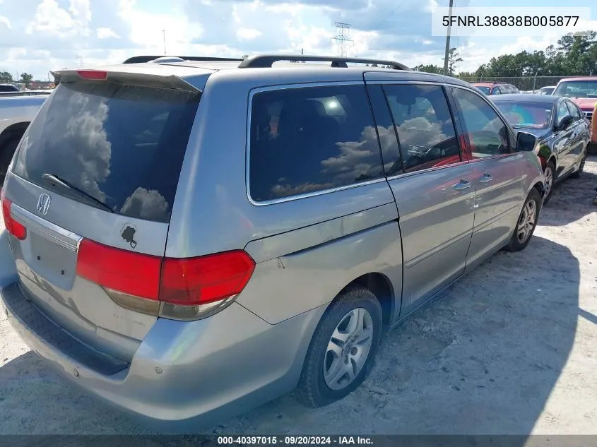 5FNRL38838B005877 2008 Honda Odyssey Touring