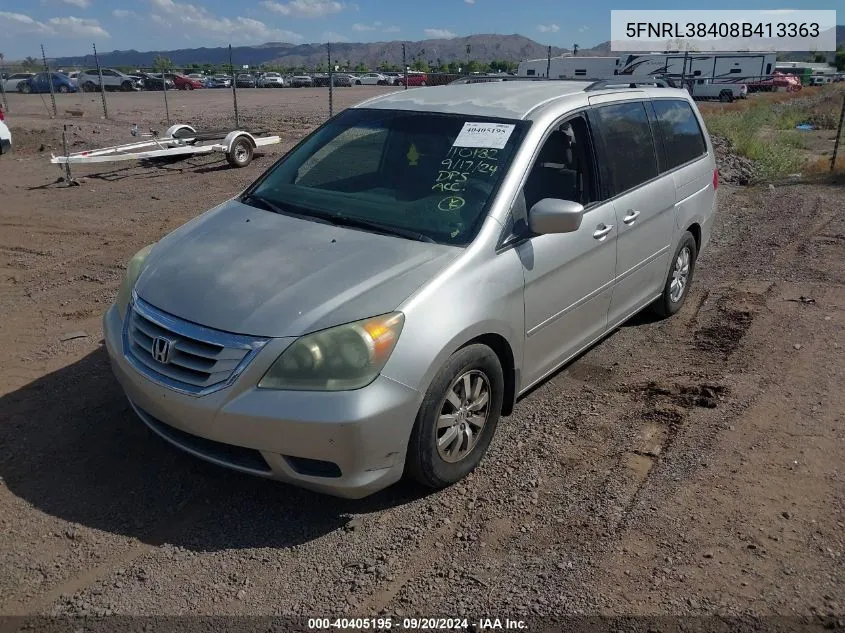 5FNRL38408B413363 2008 Honda Odyssey Ex