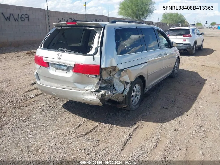 5FNRL38408B413363 2008 Honda Odyssey Ex