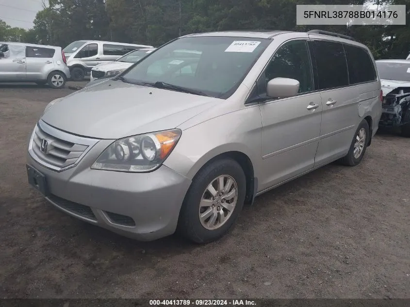 2008 Honda Odyssey Ex-L VIN: 5FNRL38788B014176 Lot: 40413789