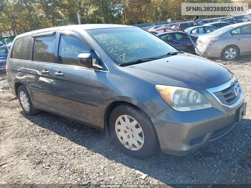 5FNRL38238B025185 2008 Honda Odyssey Lx