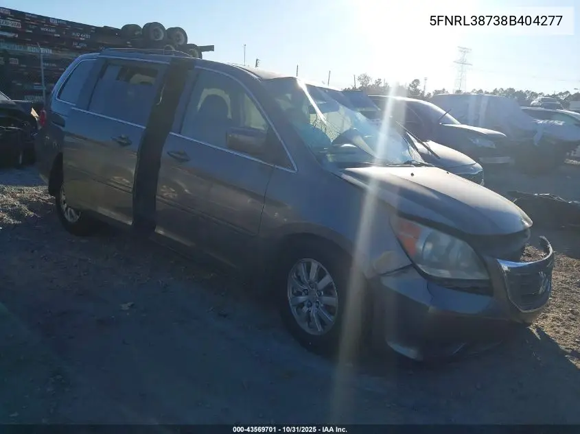 5FNRL38738B404277 2008 Honda Odyssey Ex-L