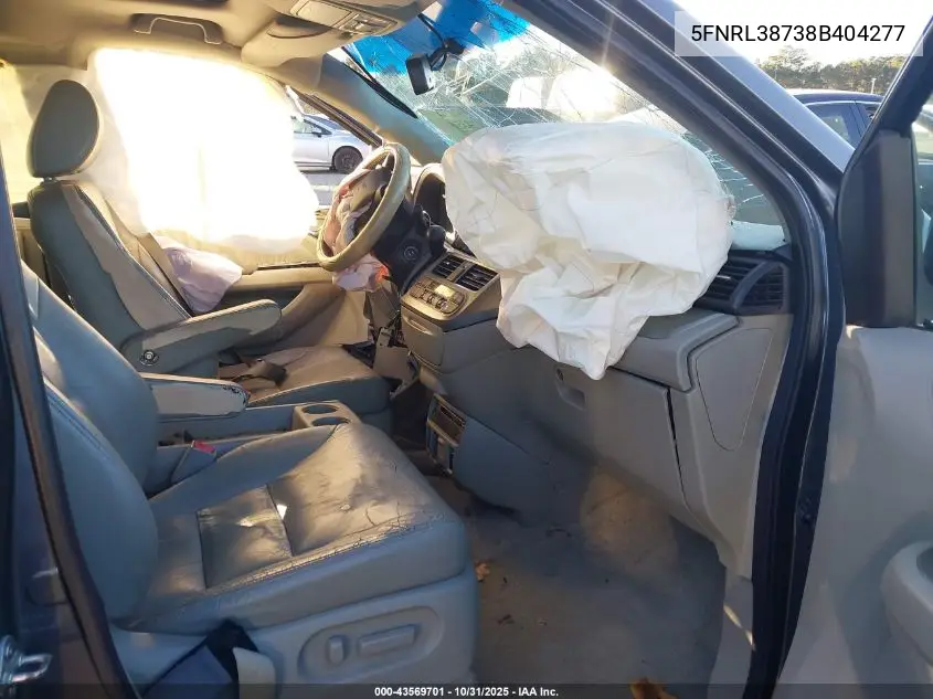 5FNRL38738B404277 2008 Honda Odyssey Ex-L