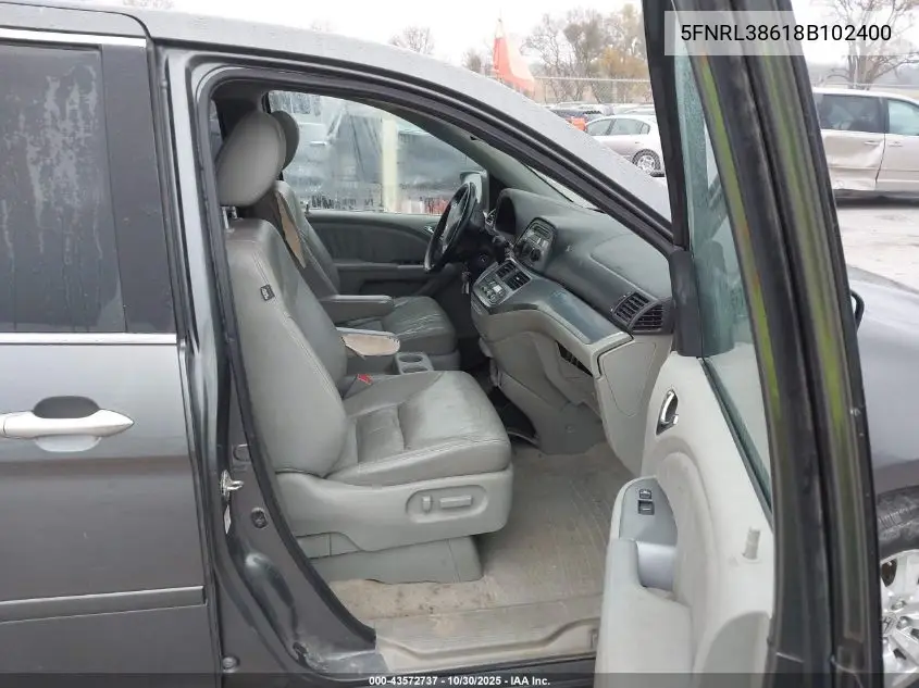 5FNRL38618B102400 2008 Honda Odyssey Ex-L
