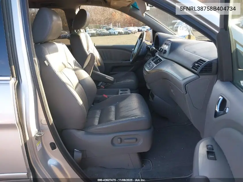 5FNRL38758B404734 2008 Honda Odyssey Ex-L