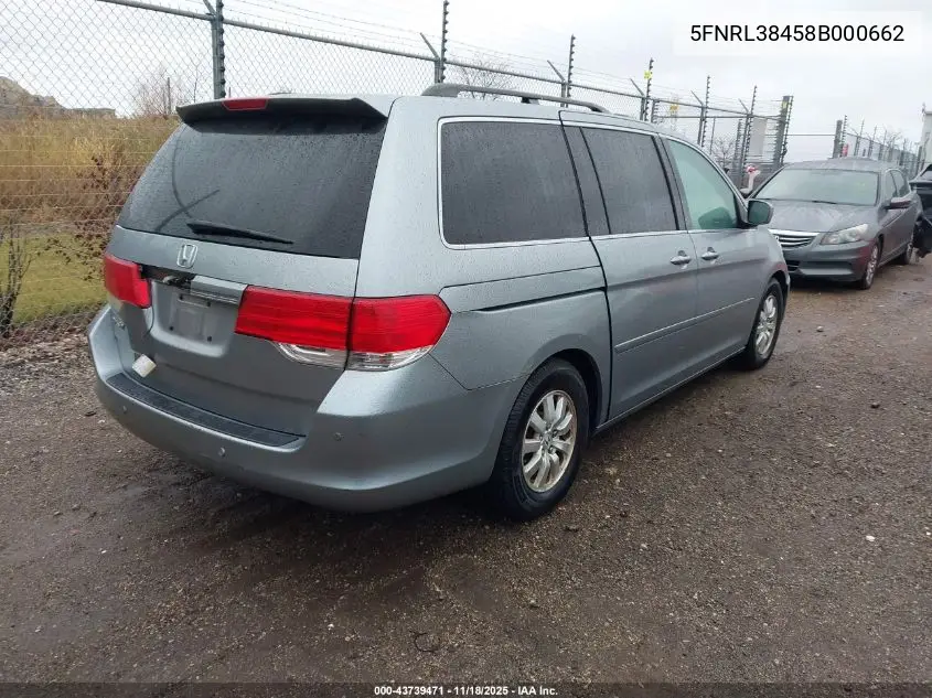5FNRL38458B000662 2008 Honda Odyssey Ex