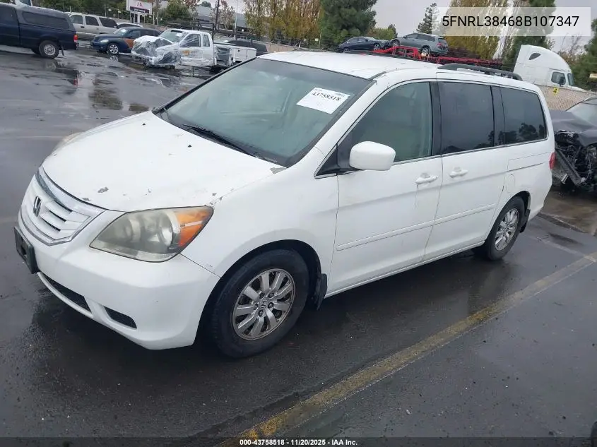 5FNRL38468B107347 2008 Honda Odyssey Ex