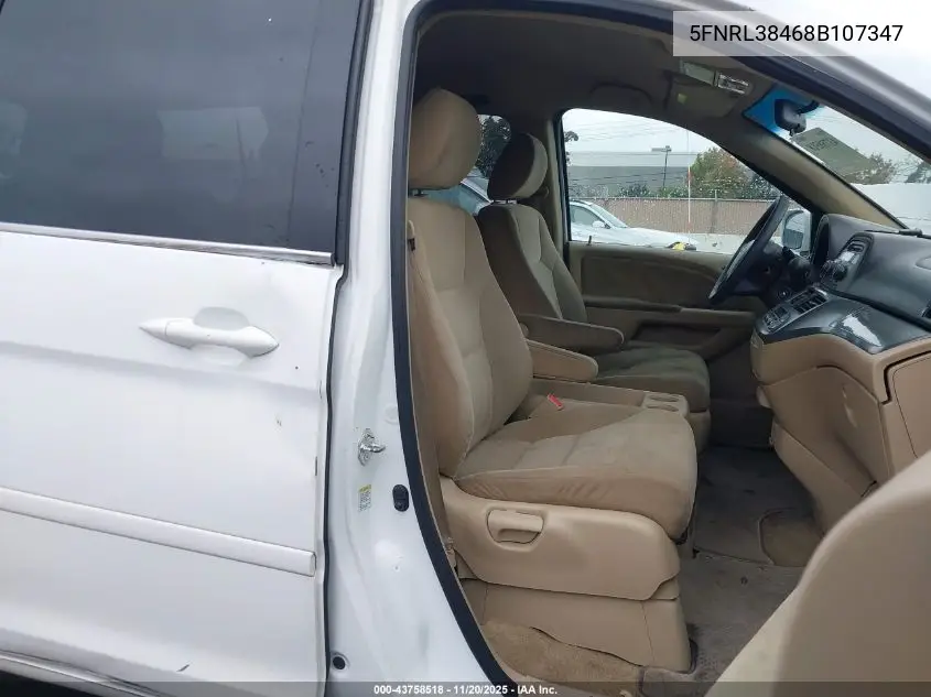 5FNRL38468B107347 2008 Honda Odyssey Ex