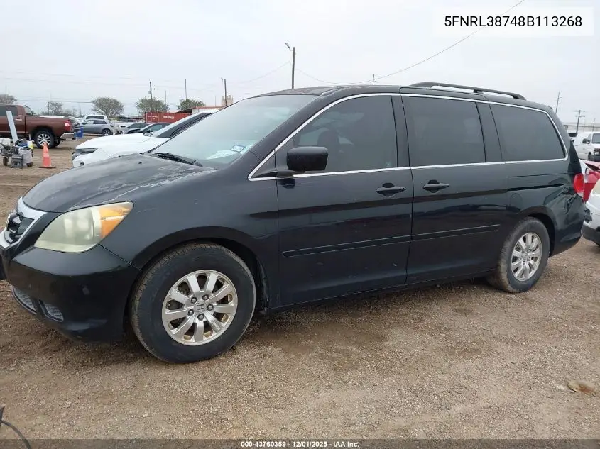5FNRL38748B113268 2008 Honda Odyssey Ex-L