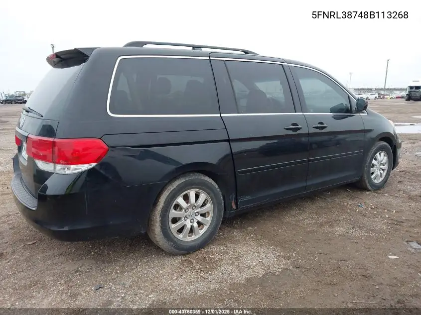 5FNRL38748B113268 2008 Honda Odyssey Ex-L