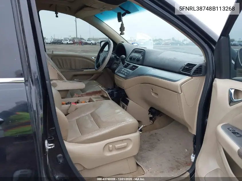 5FNRL38748B113268 2008 Honda Odyssey Ex-L