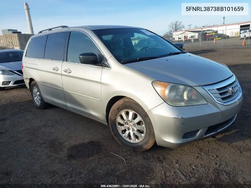 5FNRL38738B101659 2008 Honda Odyssey Ex-L