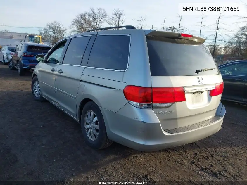 5FNRL38738B101659 2008 Honda Odyssey Ex-L