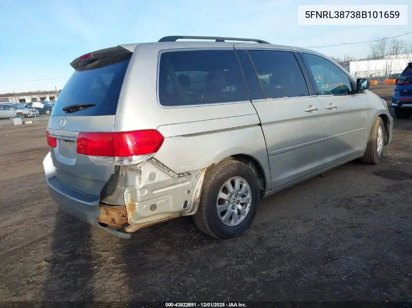 5FNRL38738B101659 2008 Honda Odyssey Ex-L